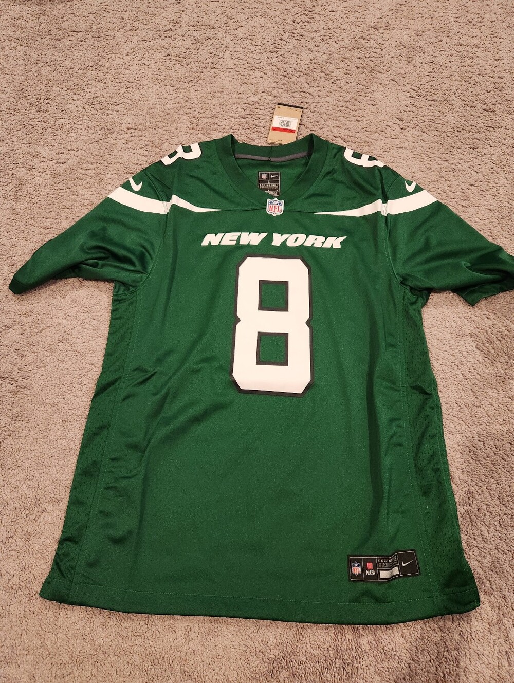 Nike Gotham Green New York Football Jersey #8 Aaron Rodgers
